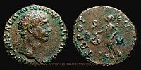  98-100 AD., Trajan, Rome mint, As, RIC 402 or 417.