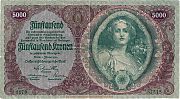 1922 AD., Austria, Oesterreichisch-ungarische Bank, 5000 Kronen, Pick 79. 1170-87515 Obverse