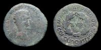 Bilbilis in Hispania,  2-14 AD., Augustus, As, RPC 395.