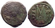  560-561 AD., Justinian I., Constantinopolis mint, Ã† Follis, Sear BC 163.