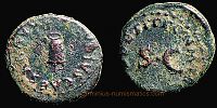  41 AD., Claudius, Rome(?) mint, Quadrans, RIC 84. 