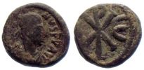  518-527 AD., Justin I., Constantinopolis mint, Ã† Pentanummium, Sear BC 75.