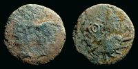 10 BC. and later, Augustus, imitative Dupondius, irregular Gallic(?) mint, cf. RPC 523.