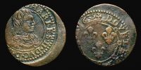 1639 AD., France, PrincipautÃ© d'Arches, Charles II de Gonzague, Double Tournois, CGKL. 630.