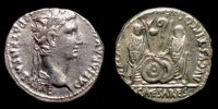   2 BC.-12 AD., Augustus, Lugdunum, Denarius, RIC 207.