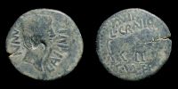 Calagurris in Hispania,   29-2 BC., Augustus, As, RPC 433 var., unlisted countermark.