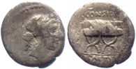 Crawford 465/1b, Roman Republic, C. Considius Paetus, Rome mint, 46 BC., AR-Denarius.