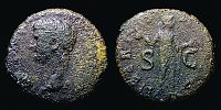  41-54 AD., Claudius, unknown mint, As, RIC 97 or 113.