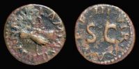    9 BC., Augustus, Rome mint, Quadrans, RIC 420.