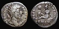 164 AD., Marcus Aurelius, Rome mint, Denarius, RIC 85.