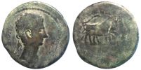 Caesaraugusta in Hispania, 19-13 BC., Augustus, As, RPC 305.
