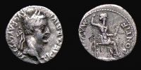  36-37 AD., Tiberius, Lugdunum mint, Denarius, RIC 30.