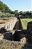 Villa Hadriana, near Tivoli, Italy. Western parts, entrance road and the Hundred Chambers to left. 