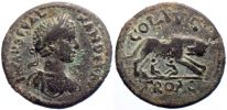 Alexandria Troas, 222-235 AD., Severus Alexander, Ã† As, Bellinger A344.