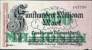 1923 AD., Germany, Weimar Republic, Düsseldorf (Kreis), Notgeld, currency issue, 500.000.000 Mark, Keller 1178eII. Reihe I 147736 Obverse 