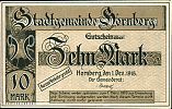 1918 AD., Germany, Weimar Republic, Hornberg (Stadt), Notgeld, currency issue, 10 Mark, Geiger 243.04b. 1624 Obverse 