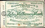 1923 AD., Germany, Weimar Republic, Duisburg, Tonerde-Werke Curtius A.-G., Notgeld, currency issue, 10.000.000 Mark, Keller 1197a.*. Reihe A 2580 Obverse 