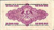 1923 AD., Germany, Weimar Republic, Recklinghausen, Landkreis und Stadt Recklinghausen mit der Stadt Buer, Notgeld, currency issue, 50.000.000 Mark, Keller 4460g. 670138 Reverse 