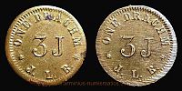 1900-1950 AD., Great Britain, Apothecary Weight, JLB Type, unknown manufacturer, brass, 1 Drachm. 