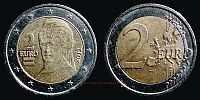 2012 AD., Austria, circulation coin, Vienna mint, 2 Euro, KM 3143. 