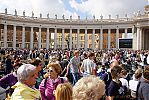 Vatican, St. Peter's Square, Rome, western Tuscan colonnades.