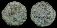 Julia Traducta in Hispania,   15-14 BC., Augustus, Ã† As, RPC 108.