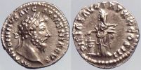 165-166 AD., Marcus Aurelius, Rome mint, Denarius, RIC 148.