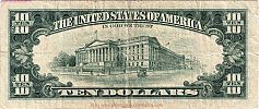 United States, 1995 AD., Federal Reserve Bank of New York, New York, 10 Dollars, Pick 499B. B44859830A Reverse