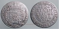 1714 AD., German States, MÃ¼nster (Bishopric), Franz Arnold von Wolff-Metternich zur Gracht, 1/12 Reichsthaler, KM 153.