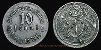 1919 AD., Germany, Baden-Baden, Notgeld, 10 Pfennig, Funck 26.1.