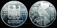 2019 AD., Germany, Federal Republic, 100th anniversary Bauhaus commemorative, Hamburg mint, 20 Euro. 