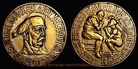 1923 AD., Germany, Weimar Republic, Savings Bank of Bielefeld (Westfalen), post war propaganda medal, "1 Not-Goldmark", Funck 633.1.