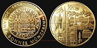 1978 AD., Germany, Federal Rebublic, BonnÂ´s coin collectors (Bonner MÃ¼nzfreunde) 20th anniversary, brass medal. 