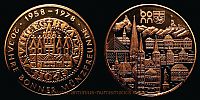 1978 AD., Germany, Federal Rebublic, BonnÂ´s coin collectors (Bonner MÃ¼nzfreunde) 20th anniversary, bronze medal.