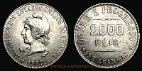 Brazil, 1907 AD., 1st Republic, Rio de Janeiro mint, 2000 Reis, KM 508.