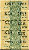 1920-1922 AD., Germany, Weimar Republic, ration card of 10 bread stamps for 50 grams of pastry each, 52938 327D1-327D10 Reverse 