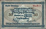 1917 AD., Germany, 2nd Empire, Breslau, Stadt (town), Notgeld, currency issue, 50 Pfennig, Tieste 0915.115.05.M. Obverse 