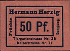 1917 AD., Germany, 2nd Empire, Breslau, Herrmann Herzig, Notgeld, currency issue, 50 Pfennig, Tieste 0915.055.03. Obverse 