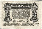 1923 AD., Germany, Weimar Republic, Breslau, Provinzialverband von Nieder- und Oberschlesien - Kommunalbank für Schlesien, Wertbeständiges Notgeld, currency issue, 50 Goldpfennige, Müller 0575.9. Reihe Ch Obverse 