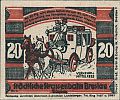 1921 AD., Germany, Weimar Republic, Breslau, Städtische Straßenbahn (tram), Notgeld, collector series issue, 20 Pfennig, Grabowski-Mehl 187.4.1.11. Obverse 