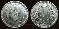 India, British India, 1942 AD., George VI, Bombay mint, 1 Rupee, KM 557.1.  