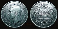 Canada, 1943 AD., George VI, Royal Canadian Mint, 50 Cents, KM 36.