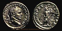 Caracalla, modern reproduction or museum copy imitating the Rome mint, genuine pieces struck 217 AD., Denarius, cf. RIC 289 c.