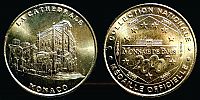 Monaco, 2000 AD., Collection Nationale medal issues by Monnaie de Paris (France), Jeton Touristique, Monaco cathedral issue. 
