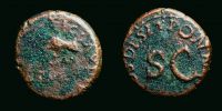  41 AD., Claudius, Rome(?) mint, Quadrans, RIC 85.