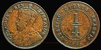 Cyprus, 1926 AD., George V, Royal Mint, London, 1/4 Piastre , KM 16.