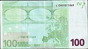 European Union, European Central Bank, Pick 5l. 100 Euro, 2002-2003 AD., Printer: Setec Oy, Finland, D002B2-L13809815069 Reverse 
