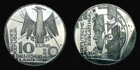 2012 AD., Germany, 100th anniversary of German National Library commemorative, Munich mint, 10 Euro, KM 311. 