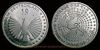 2007 AD., Germany, Federal Republic, 50th anniversary Treaty of Rome commemorative, Stuttgart mint, 10 Euro, KM 264.