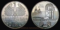 2011 AD., Germany, Hamburg old Elbtunnel anniversary commemorative, Hamburg mint, 10 Euro, KM 302. 